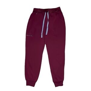 Figs Maroon Scrub Jogger Bottoms